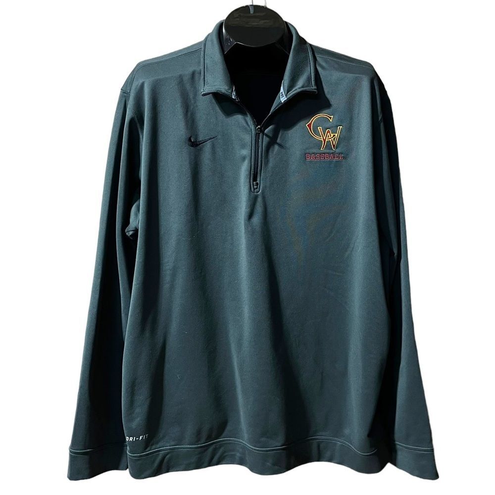 Nike Drifit Pullover Golf Shirt Quarter Zip Columbia Wildcats‎ HS Idaho Baseball